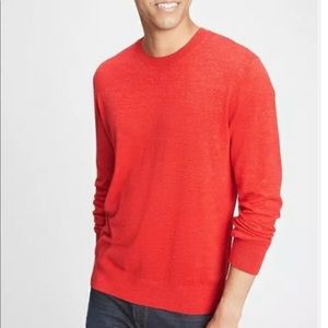 NWT GAP Mens Crewneck Sweater PURE RED M